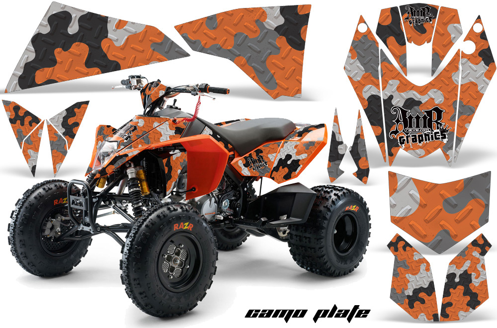 KTM 525 XC 08 Graphics Kit CamoPlate Orange